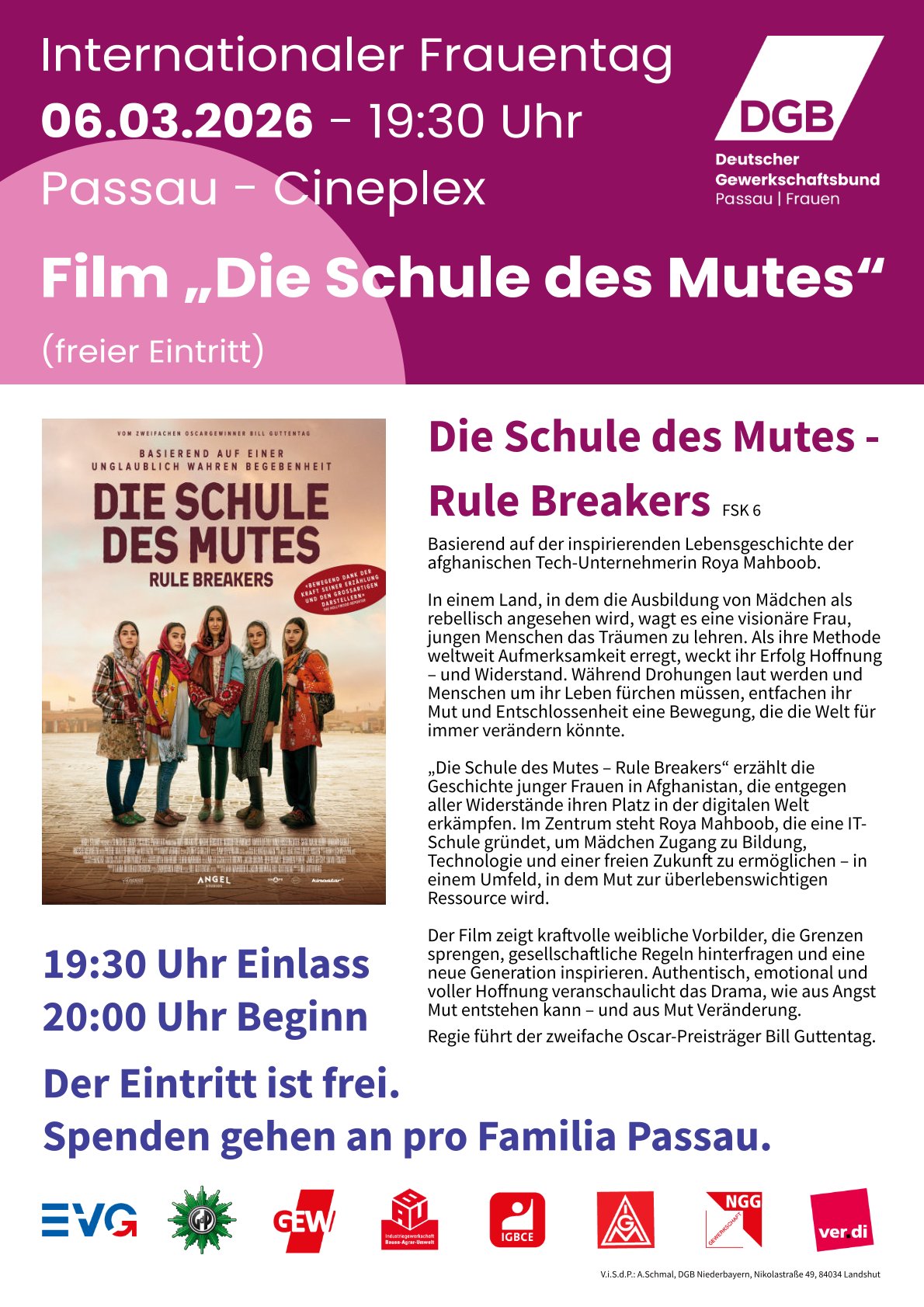 Internationaler Frauentag 06.03.2026 - 19:30 Uhr